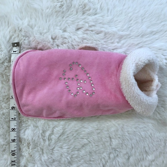 2005 Barbie Pet Pal Corp Pink Faux Suede Shearling Small Pet Sherpa Vest - Picture 3 of 7
